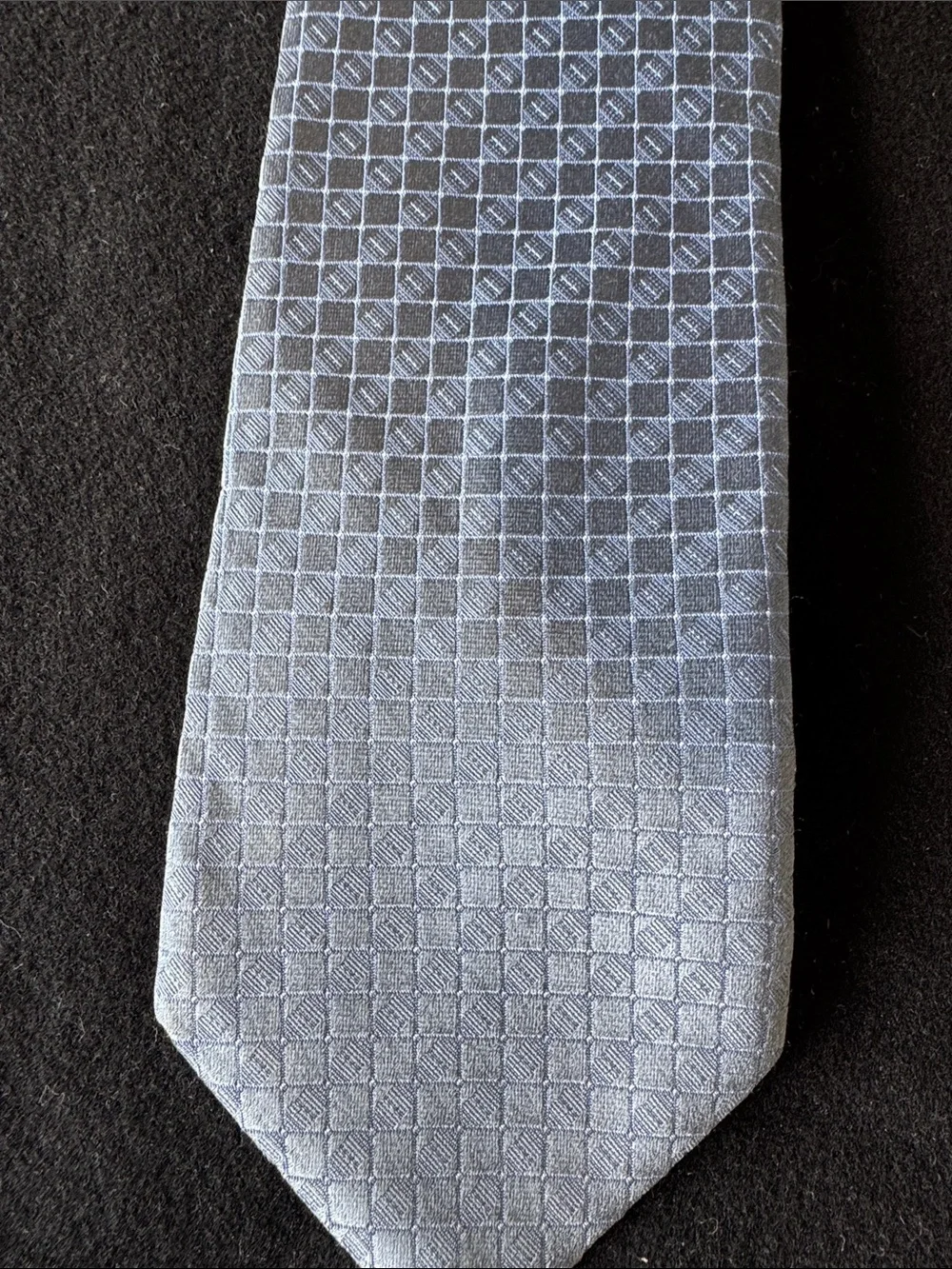 Calvin Klein Light Blue Geometric Textured Tie